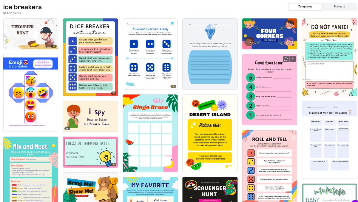 Open @canva right now. Search for 'ice breakers.' Take in all the awesome, then search for 'google classroom headers.' Wow! So MANY to choose from! Canva, thanks for being awesome for teachers! #education #teachers