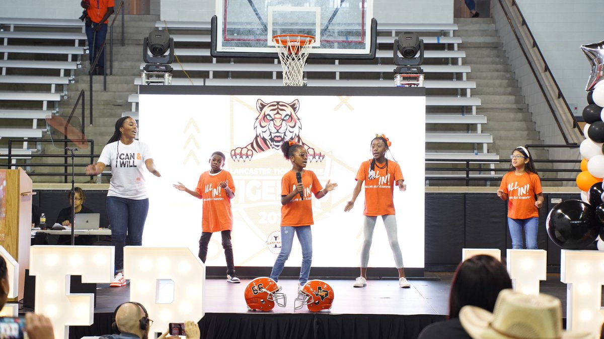 We could not think of a better way to close our convocation than with our students from @RheLancaster! They were EXCELLENT as they performed their remix of "We don't talk about Bruno." Their version, "We Don't Talk About Failing" got the crowd on their feet! #TigerUp
