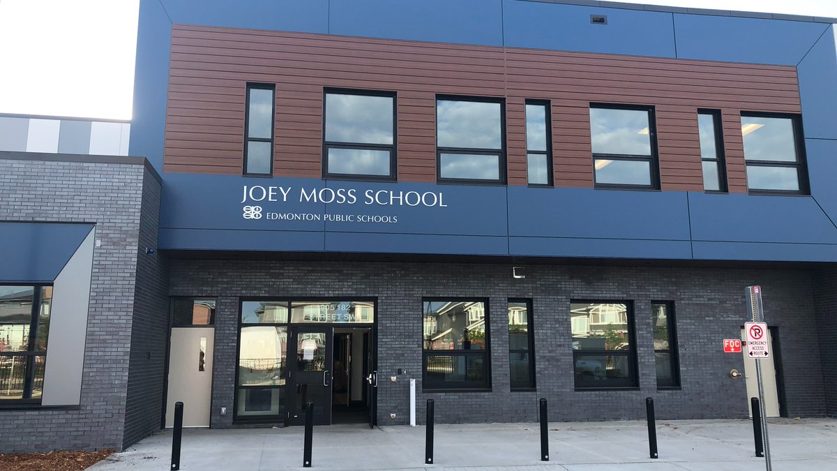 YourAlberta's tweet photo. Soon, we'll welcome all students back to school & this year will be extra special for #yeg’s Keswick community. In Sept, space for >1800 students is opening up in two brand new K-9 schools!
Here’s a sneak peek at the newly built public & Catholic schools. #abed #abinfrastructure https://t.co/FK4HQg6Afs