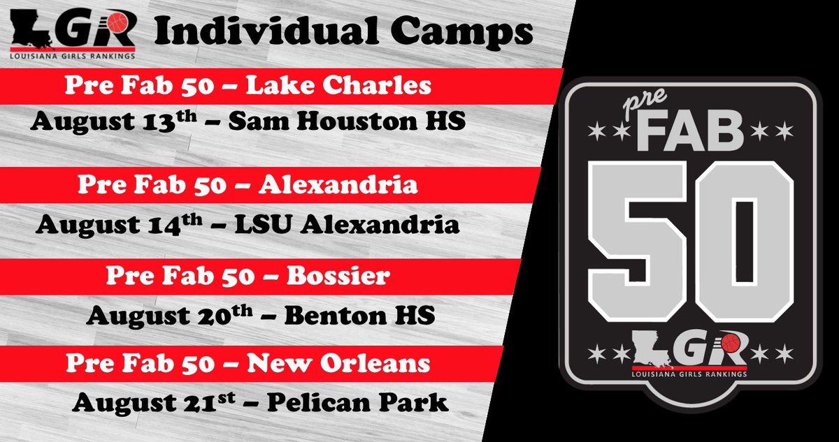 LBR_Basketball's tweet photo. ⛹️‍♀️ Aireona Beasley has 🔒 into the 
Alexandria Pre-Fab 50 

🏫 Pineville / CENLA Lady Sparks 
📆 Aug 14th, 2022
📍LSUA   

🗣Sign up below: 
🔗 https://t.co/XfNl2nQVmU https://t.co/dH86ZjeRjr