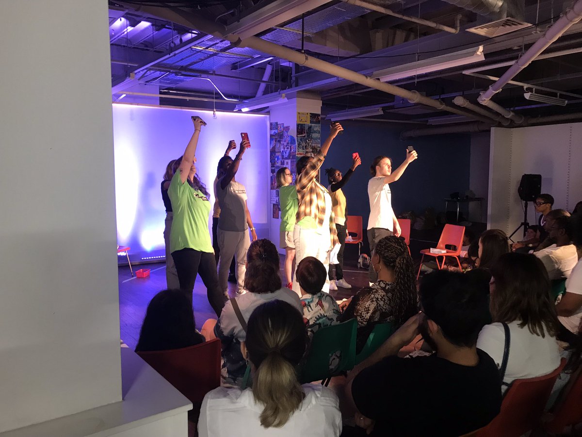 LewYouTheatre's tweet photo. Full house at LYT’s #CreativeHub tonight for performances from 3 LYT groups all showing new short plays about #youthvoices making a difference. Looking forward to bringing one of them - ‘Confessions’ - to #climatehome tomorrow! @soundslikechaos @WeAreLewisham @TheAlbanySE8 https://t.co/UCeIAC0cEh
