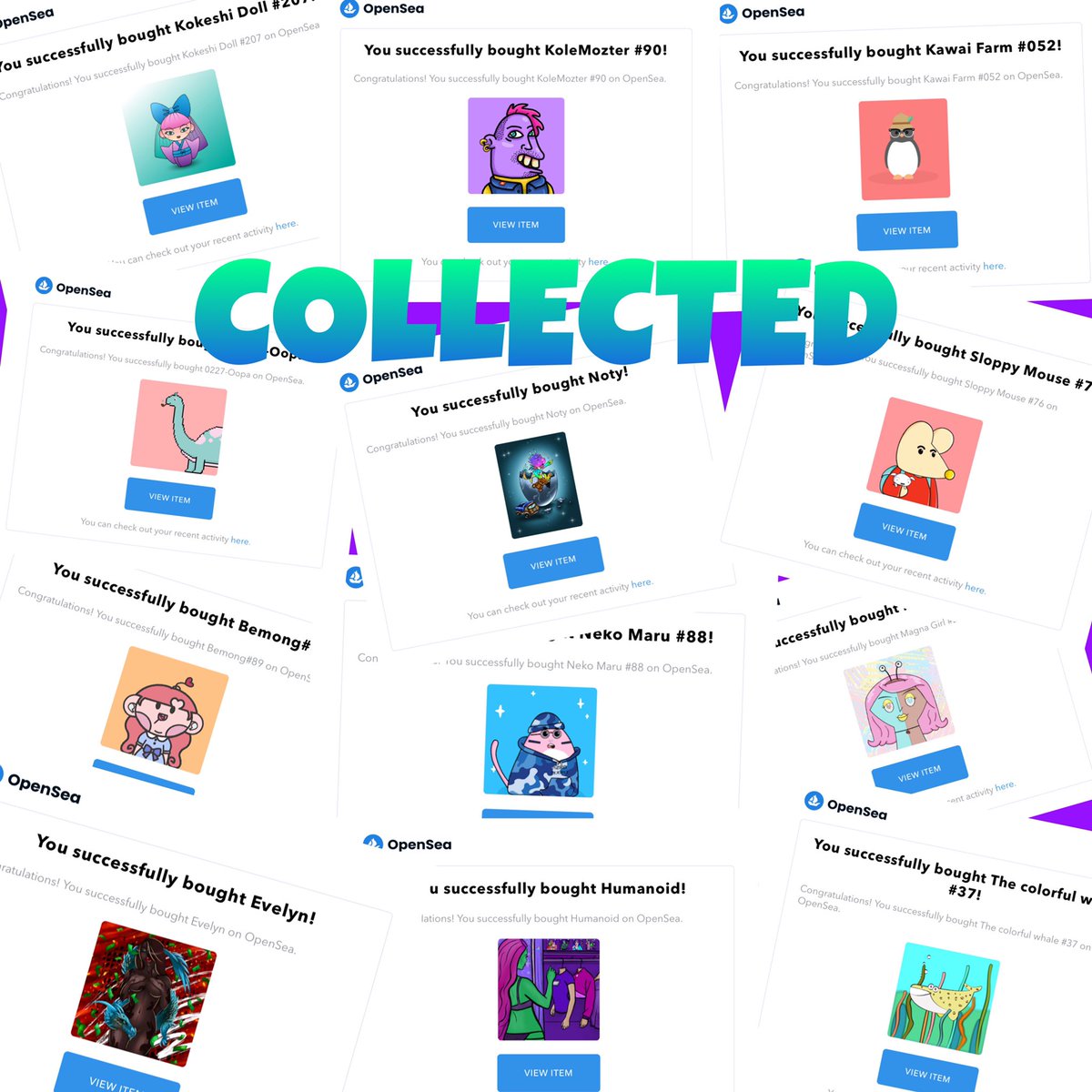 🚨 Shopping Time 🚨 

I am considering to buy an NFT from Followers

💜Follow
💜Retweet this
💜Shill
 #NFTCollection #nftarti̇st #NFTdrops #NFTCommunity #NFTGiveaway #nftcollectors #nftart #nftdrop #NFTMarketplace #NFTProject #NFTsales