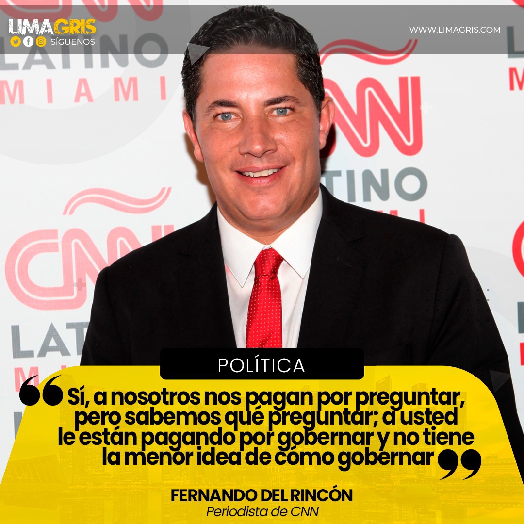 Limagris's tweet image. El periodista de CNN, @soyfdelrincon le respondió al presidente @PedroCastilloTe