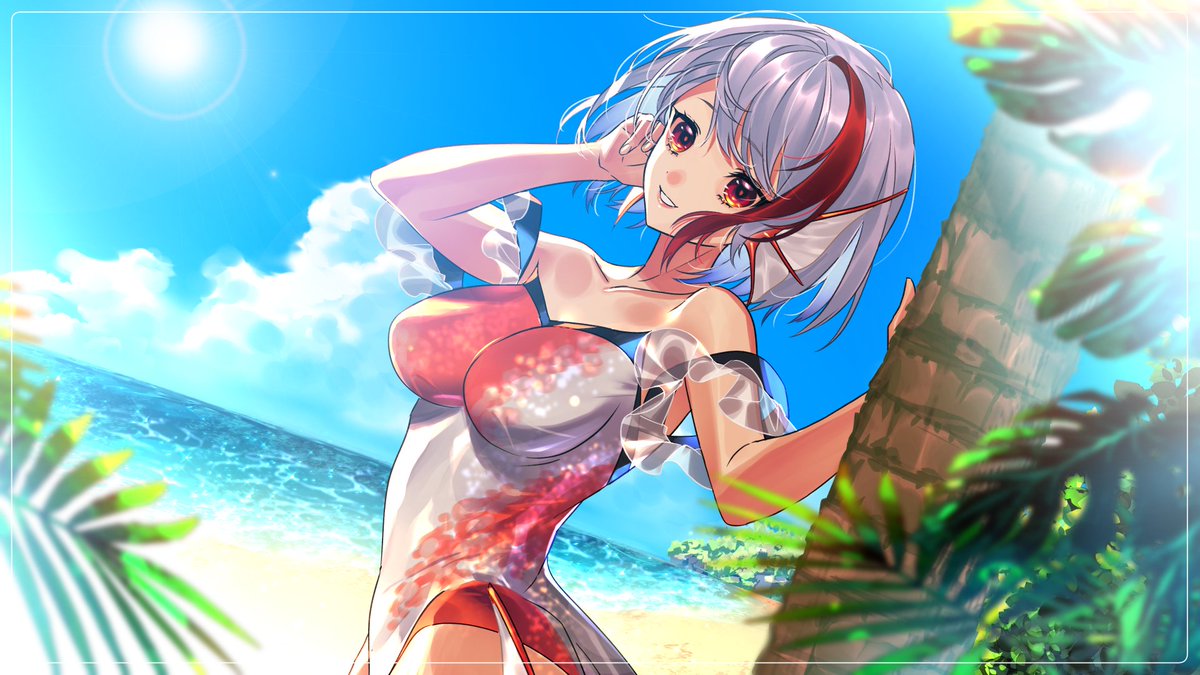 Songelical's tweet photo. 🌊Come and cool off~
The weather has been way too hot lately!
 #Killust #Vtuber https://t.co/Fy8qQOCBdC