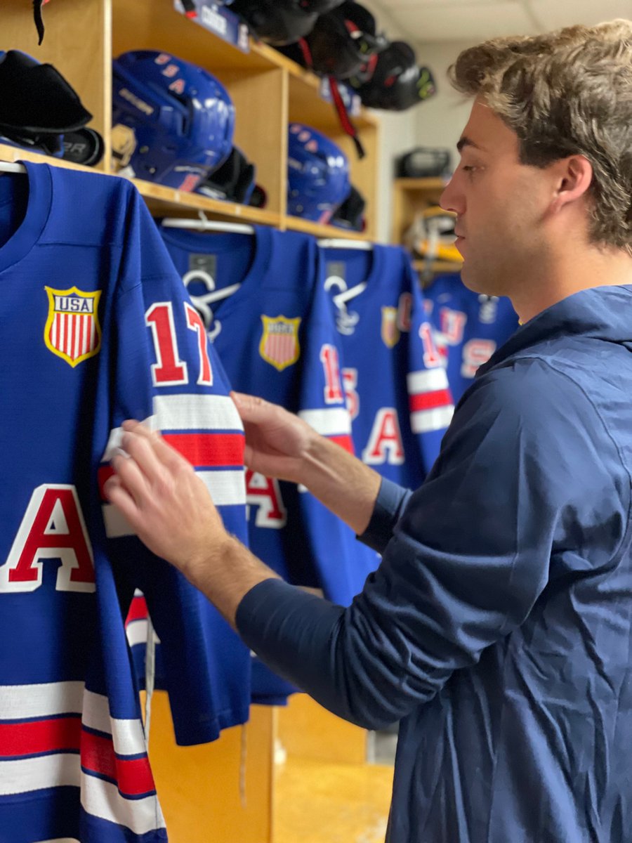 Stick taps to our equipment manager Max Elberty, who is currently working with <a href="/usahockey/">USA Hockey</a> at the Hlinka Gretzky Cup!

#Commit