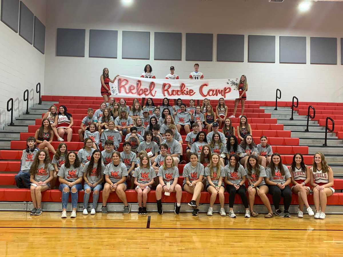 wlincolnhs's tweet photo. Rebel Rookie Camp was a success! A special thank you to the band, cheerleaders, golf and football players for their help today! part 1 #westisbest #LCSCreatingANewPath https://t.co/n5O9BZ22qV
