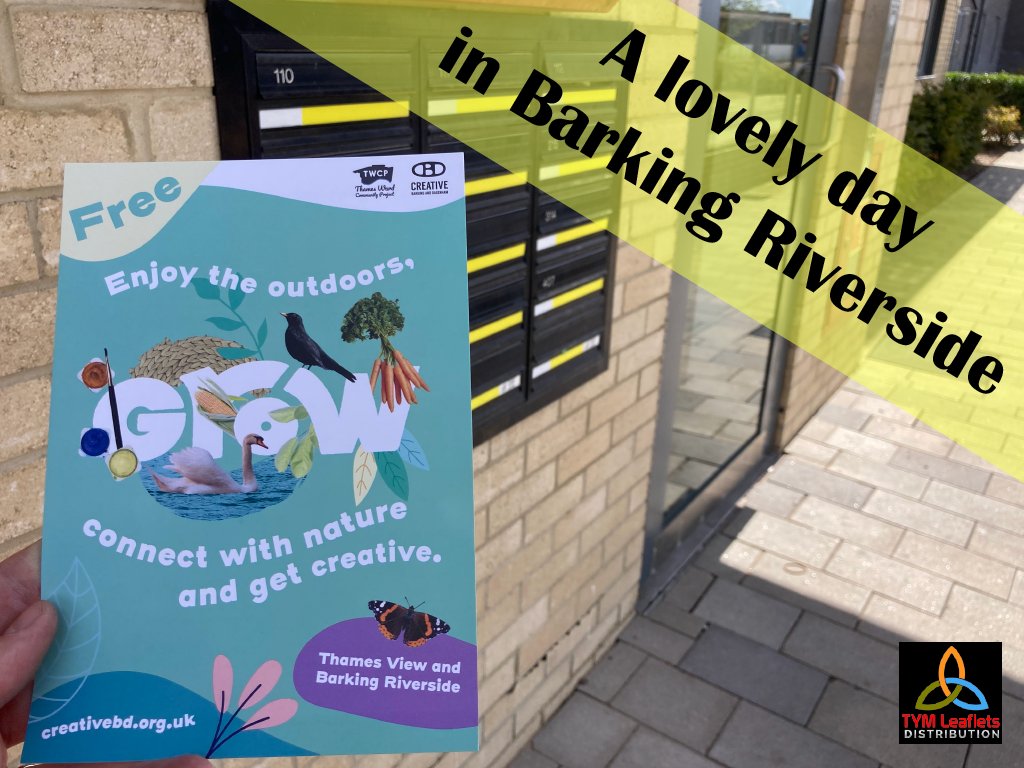 tymleaflets's tweet image. Having such a good time working for the amazing people of @CreativeBandD😃

Enjoying the sunshine, some fresh air and and a lovely walk in Barking Riverside 🌞🌻

#tymleaflets #advertising #marketingstrategy #culture #londonbusiness #londonlife #barkinganddagenham