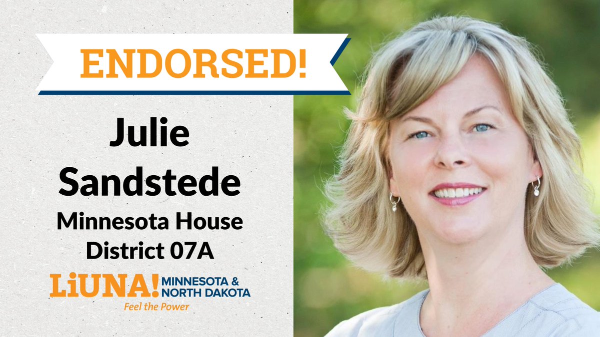LIUNAMinnesota's tweet image. #LIUNA is proud to endorse dozens of #ProInfrastructure #MNHouse candidates. We need leaders who are serious about inv. in safe roads + bridges, statewide transit, clean drinking water and a clean energy future that will also create family-sustaining jobs in every corner of MN.