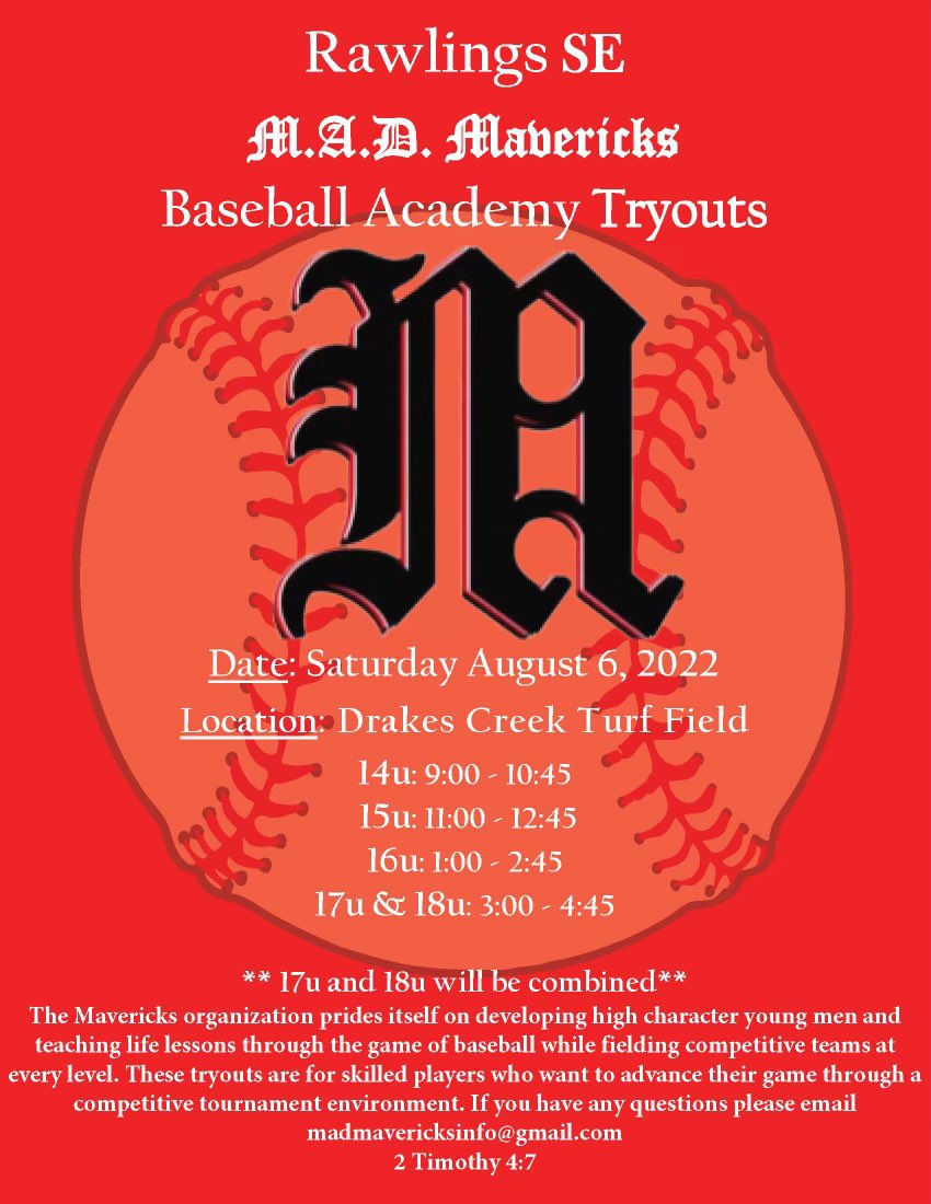 modenetvwroks's tweet photo. ATTENTION - 18u tryout time has changed. See you at 3 at Drakes Creek! https://t.co/zF8iT9MVym
