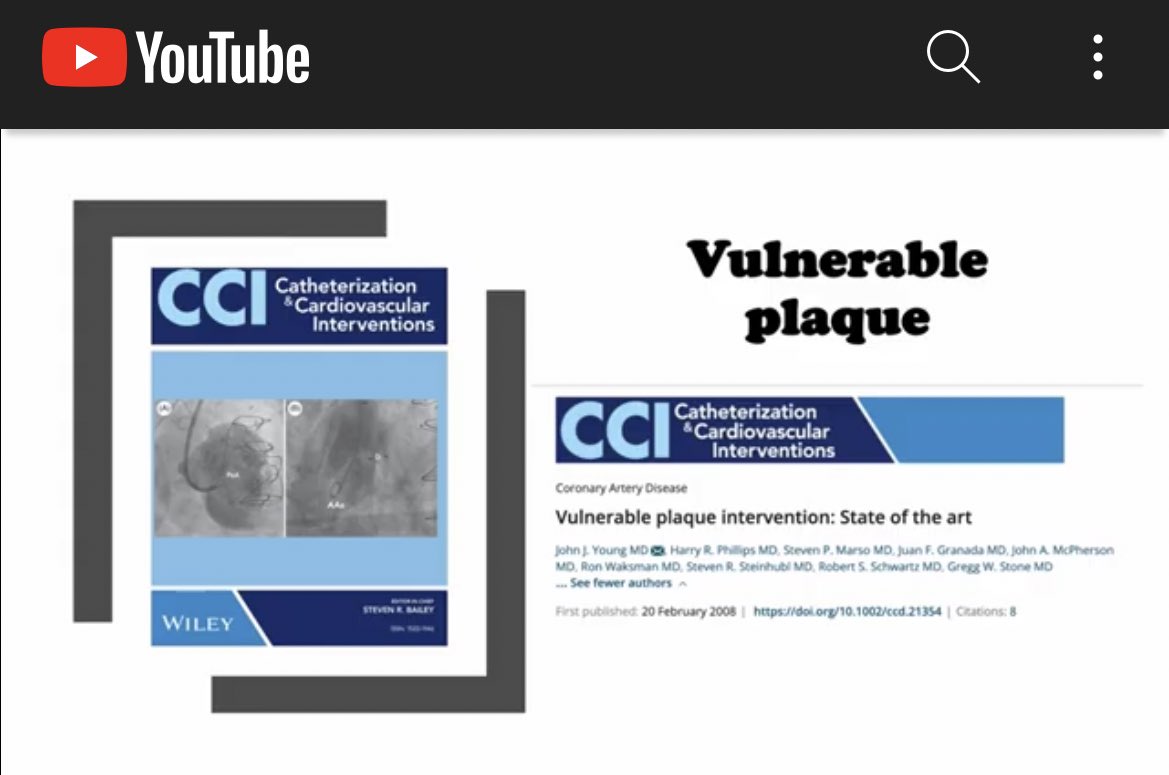 mirvatalasnag's tweet photo. Enjoy my interview w #JamesGoldstein

State of art paper on vulnerable plaque @jgranadacrf @ron_waksman @GreggWStone

@SCAI document on occupational hazards @Drroxmehran @kimskeldingmd

National shock initiative @Babar_Basir @AntoniousAttall @agtruesdell

https://t.co/xHsr6Yie9Z https://t.co/pSpDzbGSqt