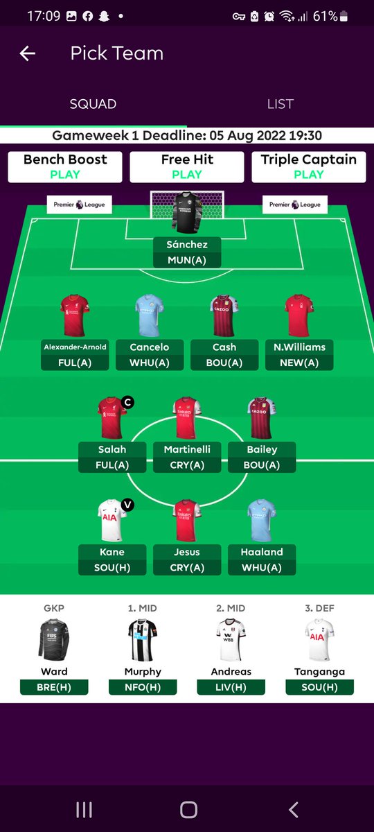 Alhummaly's tweet photo. توكلنا على الله .. تشكيلتي فانتزي 2022-2023
تقدرو تشتركو في دوري DOFM من خلال الرابط هذا 👇👇
https://t.co/lKUGikRVwy
#فانتزي_البريميرليغ #فانتازي #فانتسي
#fantasy #fantasypremierleague #DOFM https://t.co/0SYXpL8Vgq
