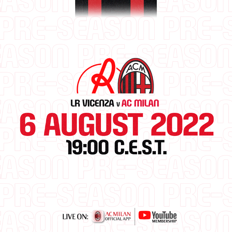 acmilan's tweet photo. ⚽ #VicenzaMilan ⚽
Watch the game live on our app! 
Stream not available in Italy
 #SempreMilan