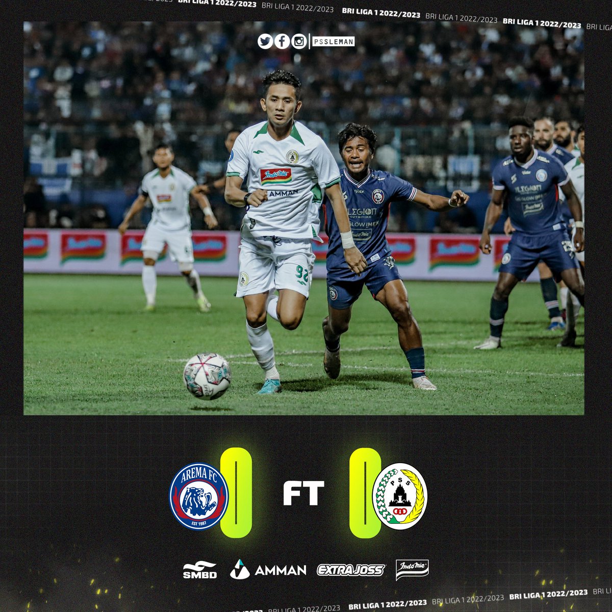 FT: Arema FC 0-0 PSS Sleman

#PSS #UnityForOurGlory #AremaFCvsPSS #PSSday