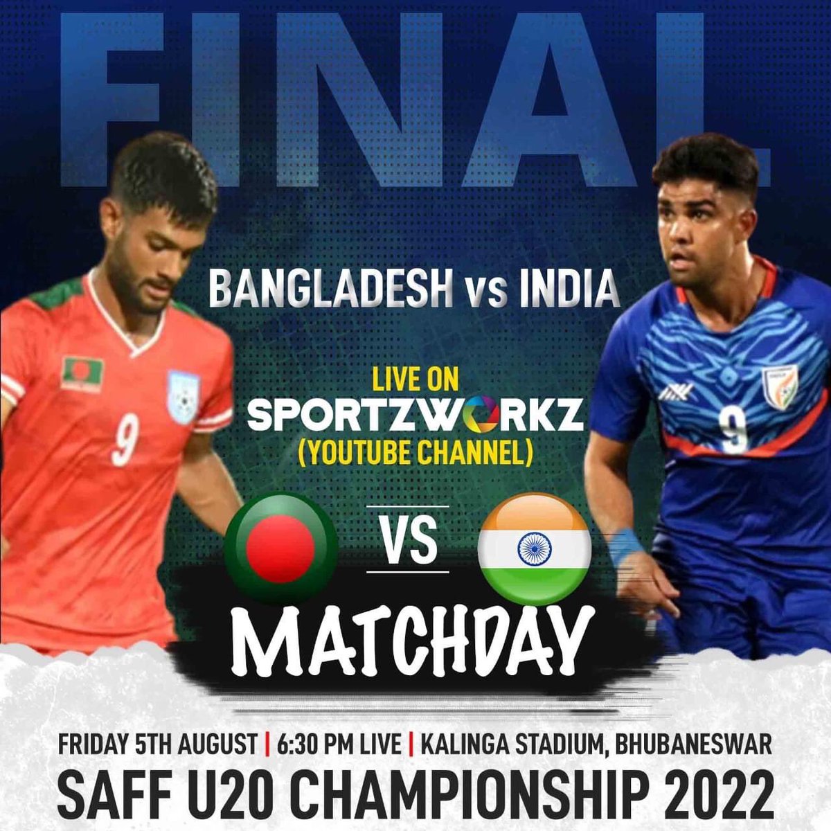 Congrats <a href="/sportzworkzgb/">Gaurav Bahal</a> &amp; <a href="/SportzworkzAB/">Sportzworkz</a> for 100,000 subscribers on the SPORTZWORKZ Youtube Channel! All thanks to the fan following for Indian football at the SAFF U-20 football c’ships in Odisha. India vs Bangladesh goes to extra time! youtu.be/8ylalYoOQ7E