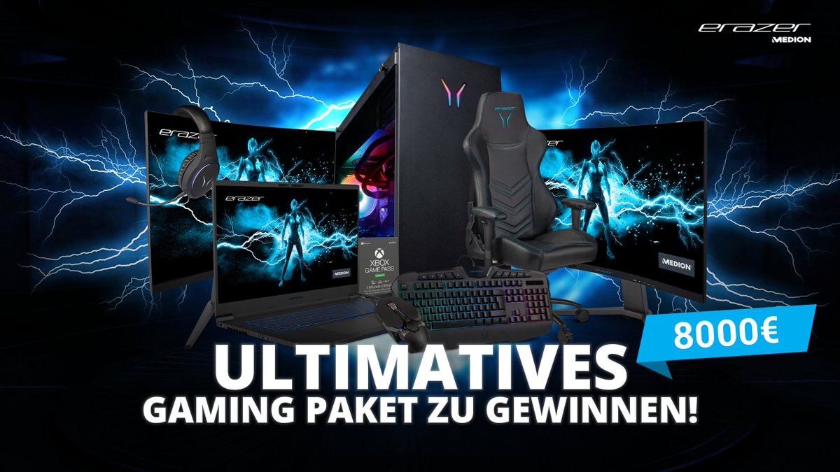 Du kannst ein komplettes Gaming Set-Up im Wert von 8.000€ gewinnen! 😍

Was Du dafür tun musst?
😎 Folge uns auf Twitter 
👍🏻 Like diesen Post 
😜 Makiere eine Person, mit der Du teilen würdest 

Die Teilnahmebedingungen findest du in der Bio!

#ERAZER #giveaway