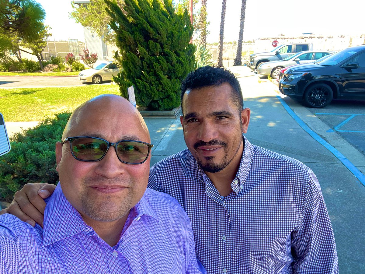 Me & James Willock visiting CSP Solano prison yesterday. We served a total  of 50 years of our lives in CDCR and have been free for 5 years combined.  We had a