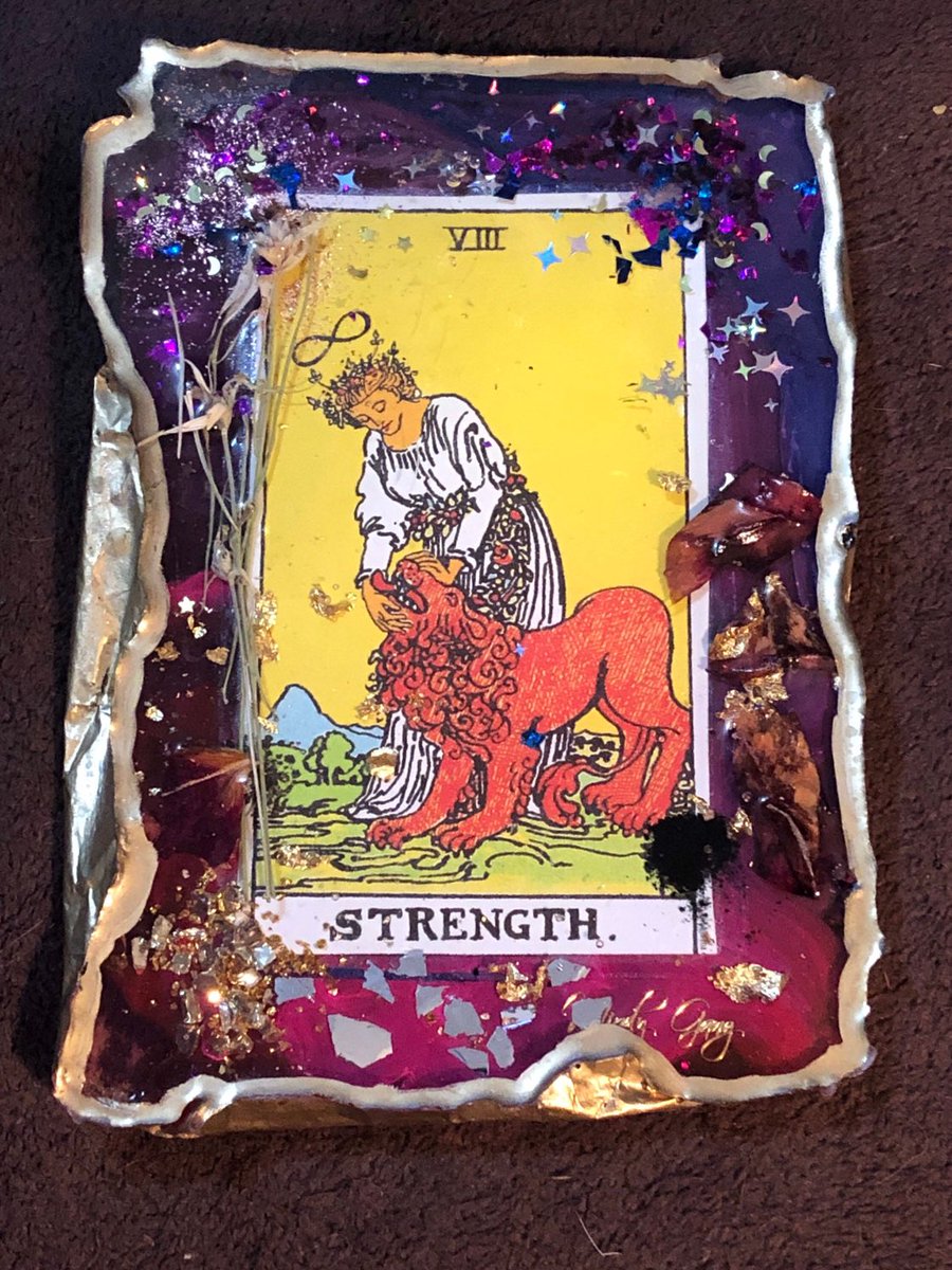 MindyGang's tweet photo. Excited to share this item from my #etsy shop: Strength Tarot Card #tarotcard #resinart https://t.co/48dHJBSulu https://t.co/ogeuMLHRY7