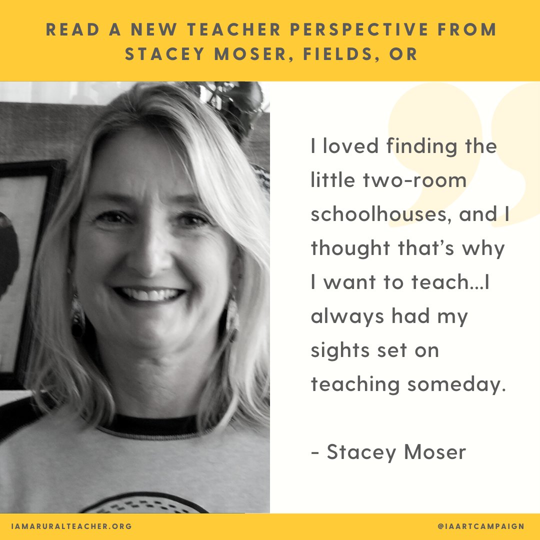 IAARTCampaign's tweet photo. For many, teaching is not their first career but a new frontier to explore after spending many years in another field. After 19 years of government work, Stacey Moser hit the trail to becoming a teacher at a two-room school in Fields, OR: https://t.co/vPtJ7fk5zw |@eoumountaineers https://t.co/M2PDltTwTP