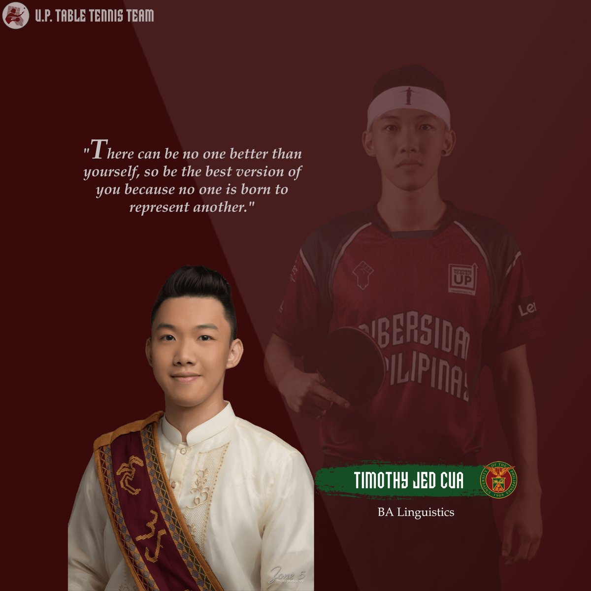 TIMOTHY JED CUA
2017-xxxxx
BA LINGUISTICS

#UPFight 
#Sablay2022