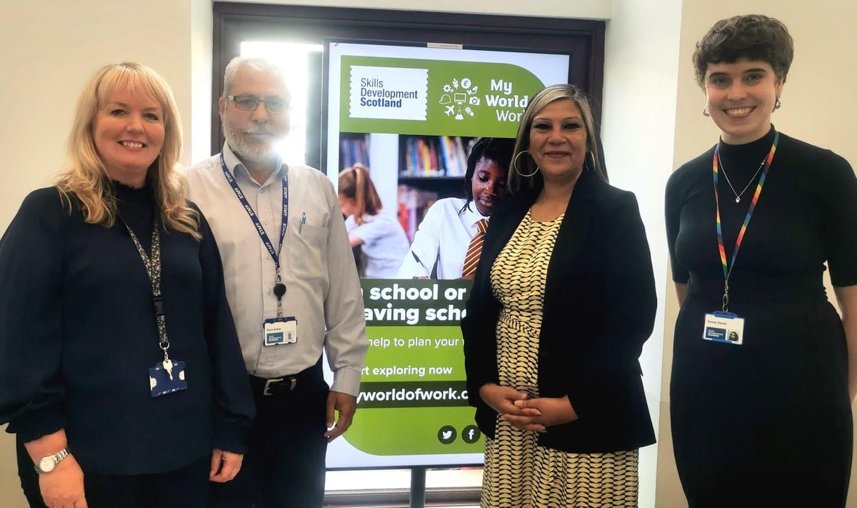 I visited <a href="/skillsdevscot/">Skills Development Scotland</a> to hear about the career information, advice &amp; guidance they provide in Monteith House on George Square, as well as online and on the phone. Exam results are due next week. <a href="/skillsdevscot/">Skills Development Scotland</a> are here to help! No such thing as failure - only learning ❤️