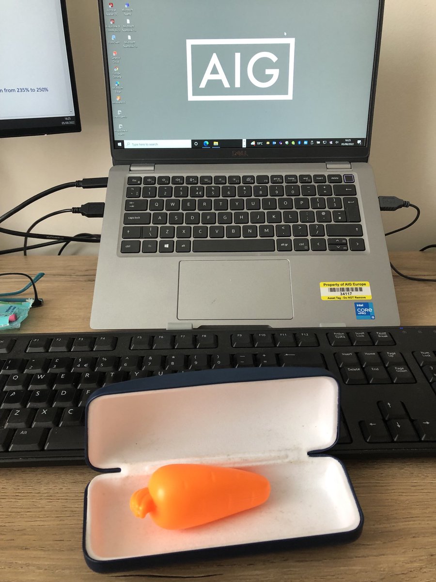 Working from 🏠can have its own unique challenges.  Especially with a 3 year old running loose.  But I didn’t expect to find a carrot in my glasses case.  😂
#everydayisaschoolday 
#IWorkForAIG