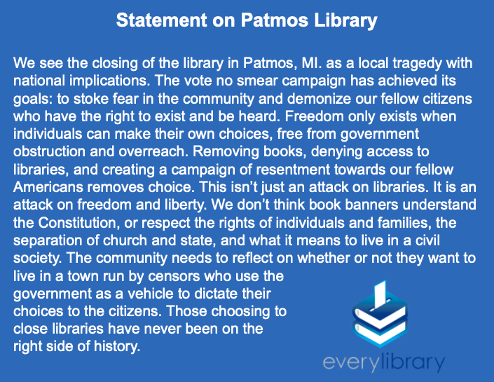 EveryLibrary's tweet photo. They defunded the library because it contained books by and about LGBTQ+ people. 

https://t.co/Asg1YhS5pR https://t.co/Wfu8MNkvmA