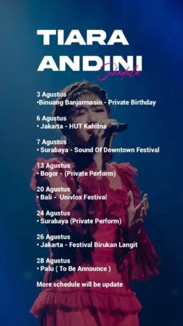 ardd_na's tweet photo. @tanyarlfes Ini yaa jadwal perform tiara bulan agustus https://t.co/nAK8Nf3NcH