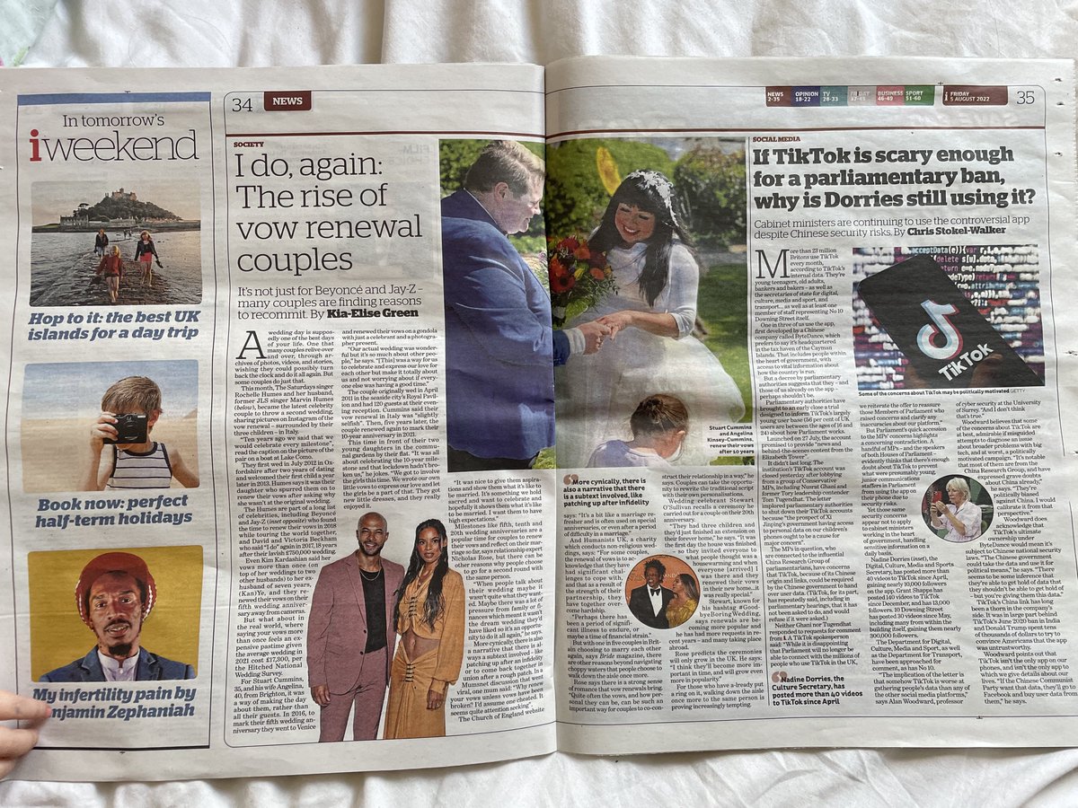 TheStuCummins's tweet photo. Well thanks to @theipaper I can say I’m married to a page 34 girl 😉😆

#idoagain #marriedlife https://t.co/0FU3mFBE2X