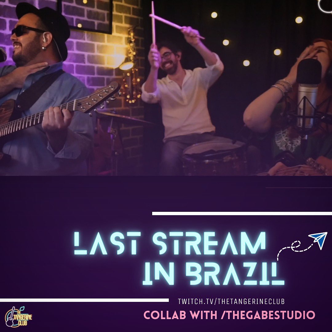 THIS SATURDAY is our LAST STREAM IN BRAZIL🥹and it’s going to be a special one, with our classic jam w/ <a href="/gabrielmeddrums/">The Gabe Studio</a> aka TheGabeStudio ♥️ 

Don’t you dare missing this stream! 🫵

In August 10 we will arrive in Buenos Aires, Argentina🇦🇷and streams will be back asap! 💙