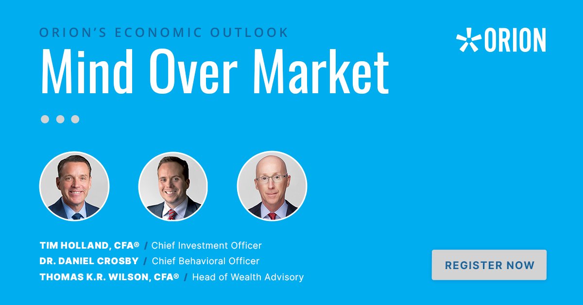 Want to help your clients overcome emotions that may overwhelm them during periods of market volatility? ✋

Join us on 8/8 at 3 PM CT to gain insight into the latest market activity and learn how to use #behavioralfinance to keep investors on track: bit.ly/3SpTMsy