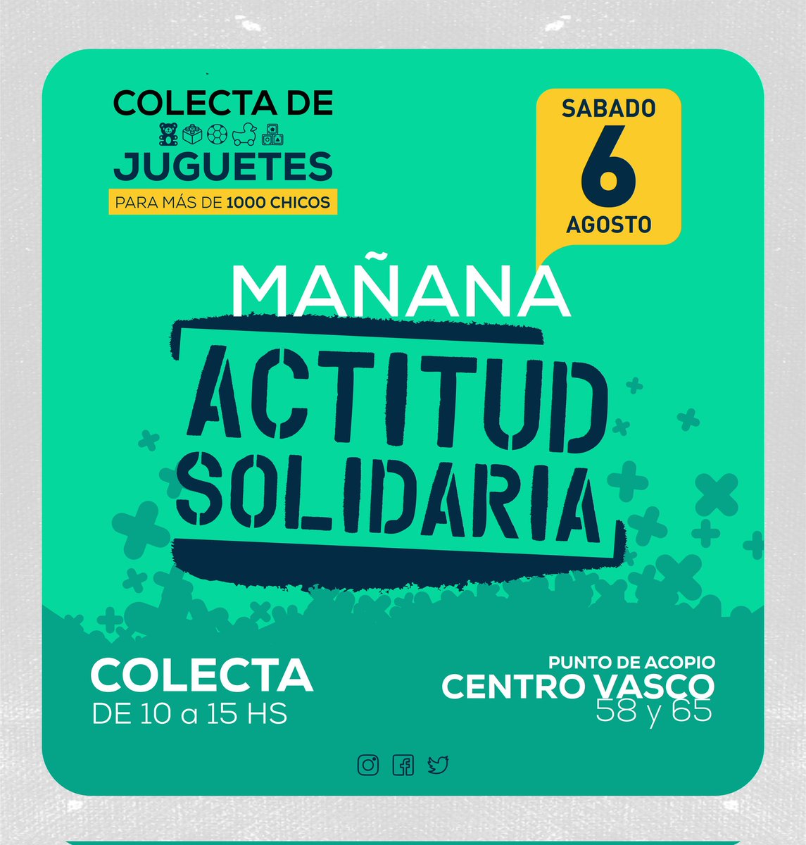 ActSolidaria's tweet image. Mañanaa!! 🧸🧩⚽️🙌🏼