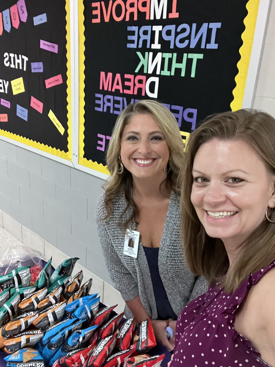 Thank you <a href="/PWMSPanthers/">Shelley Cooper</a> for inviting us to help you pass out snacks to your staff for surviving the first week of school! <a href="/TEACH_Lawson/">April Lawson</a>