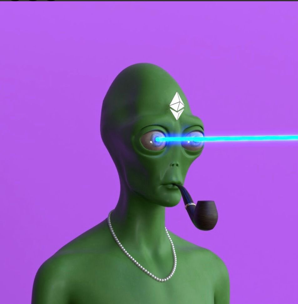CryptoSparrowO's tweet photo. My mate @TFOC_ told me about @ImmaDegen and I immediately bought this clean one with laser eyes https://t.co/b6128yDlup