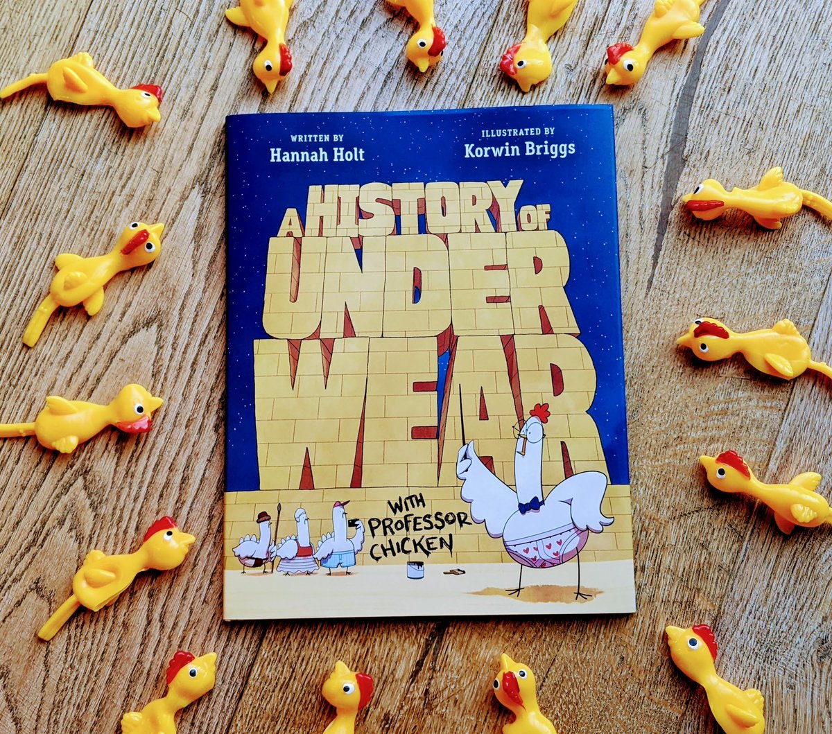 HannahWHolt's tweet photo. 🩲🐔💥
Happy National Underwear Day! I'm giving away a copy of A HISTORY OF UNDERWEAR WITH PROFESSOR CHICKEN to celebrate. Simply retweet to enter! Tag a friend for an extra entry. Winner drawn 8/10/22 at noon Pacific.
"It's the best bawk to school gift you could give!" https://t.co/moUSeY4fWb