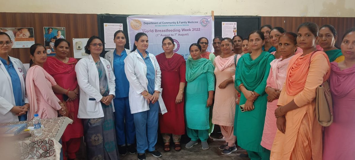 CFMAIIMSBti's tweet photo. Breastfeeding is a not a choice, it's a responsibility. Health educational sessions at RHTC Badal and CHC Lambi by Dept of CFM, AIIMS Bathinda
#WorldBreastfeedingWeek
#breastfeedingSupport
@WHO
@MoHFW_INDIA https://t.co/VNxRRR6e8q