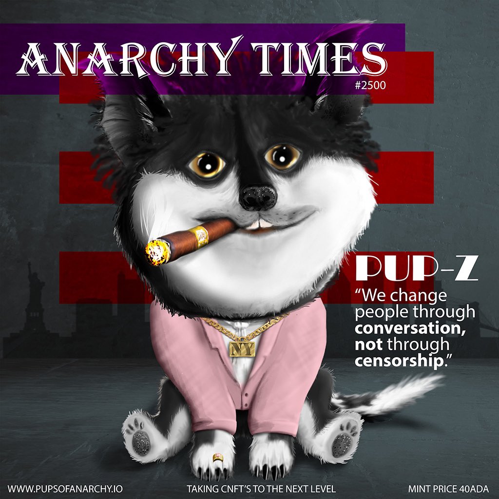 Hey Pups of Anarchy Rebels, vigilantes, crews, posse, gangs and syndicates, lets all make sure we follow each other on twitter...comment in this tweet and I will follow you back!!!

<a href="/evarya3d/">Evarya3d</a> 
#cnft #CNFTCommunity #cnftproject
#cnft