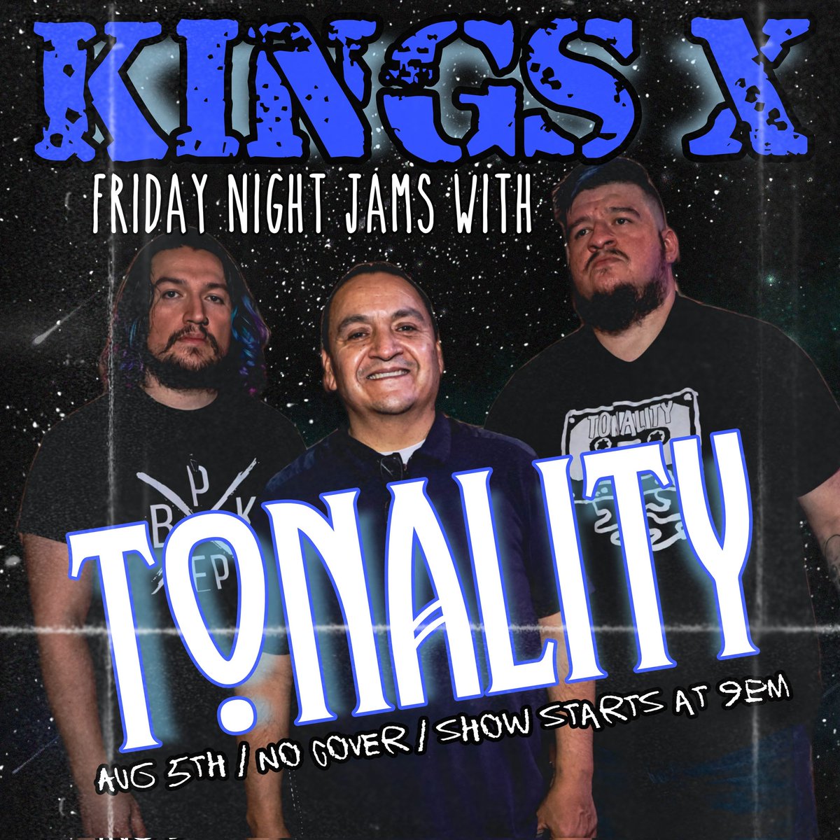 TonalityRocks's tweet photo. Friday night and we've been looking forward to letting loose! The full band will be rocking King's X Bar! Show starts at 9pm!! Be sure to check out the menu and gets some grub while you jam! Hope to see you there!
#TonalityRocks #elpaso #livemusic #coverbands https://t.co/AFseEJwPg9