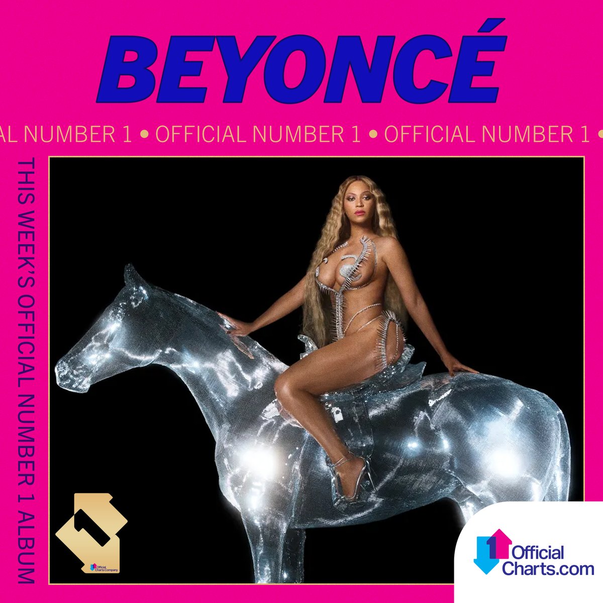 Welcome back, Bey 🐝 #RENAISSANCE is officially @Beyonce's fourth UK Number 1 album 🪩 Details ➡️ bit.ly/3zZXvWB