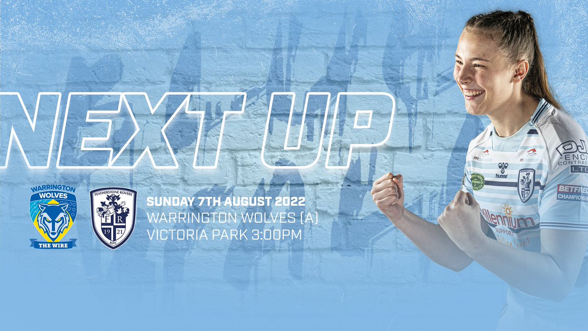 FevRoversRLFC's tweet photo. 🔜 𝗡𝗘𝗫𝗧 𝗨𝗣 | The Rovers Women take to the road as they pay a visit to Victoria Park where they take on @WarringtonRLFC at 3pm this Sunday. 

#UTR | #BlueWall https://t.co/BjH2lv7N74