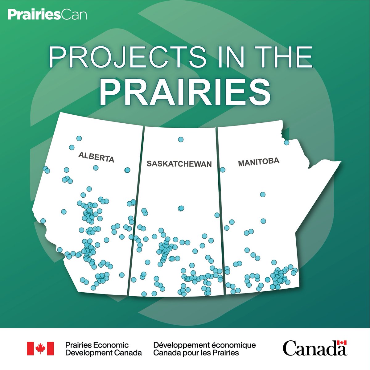 PrairiesCanEN's tweet photo. When it comes to supporting economic growth, innovation, and communities, we’ve got the Prairies covered. In our first year, we've funded over 1,250 projects, and we continue to drive the #Prairies economy. We're just getting started! 🙌🏼
#ProudlyPrairiesCan
(1/7) https://t.co/rcUt6wy5Nv