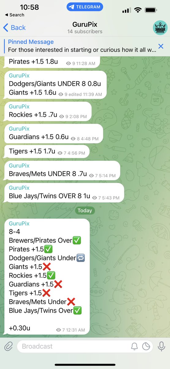 GuruPix_'s tweet photo. 8-4 Week Total -.89. Still on the climb back as the strange week continues! These are our bad weeks 😆 and we are going to come back fast! https://t.co/VpV4RXqQW6