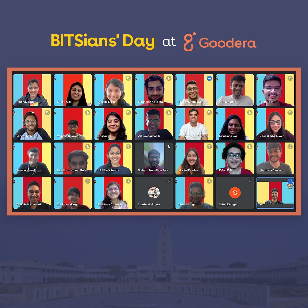 wearegoodera's tweet image. BITSians' Day celebrations at Goodera. We just had our virtual celebration where we spent time reminiscing and reliving some of our most cherished memories from BITS.

@bitspilaniindia
#BITSiansDay22 #BITS #Goodera #Gooders #Lite