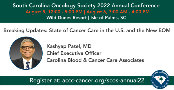 OSSOncology's tweet photo. Explore #breakingupdates in oncology and take a look at the new #EOM with @kashyappateMD during his session at the #SCOS2022 Annual Conference beginning at 1:05 PM. Share your insights with us! https://t.co/rfWfu0sqAY