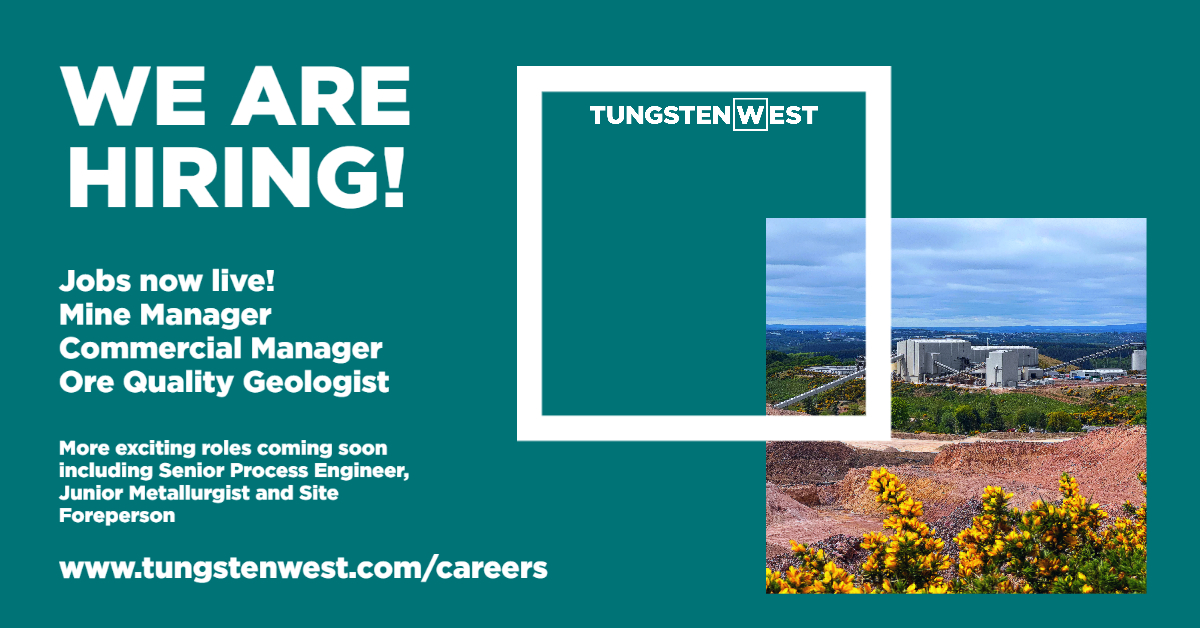 Like our minerals, our people are critical. So we're searching the land for the best in a #recruitment drive to find those who will help us restart the world-class #HemerdonMine. Visit tungstenwest.com/careers for our latest jobs as they go live #mining #miningnews #miningjobs
