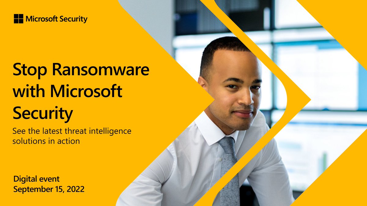 Threat intelligence that’s relevant, timely, and actionable. Learn what’s new in security at this digital event. Register now: msft.it/6016jM4VA #BeFearless #ThreatIntelligence