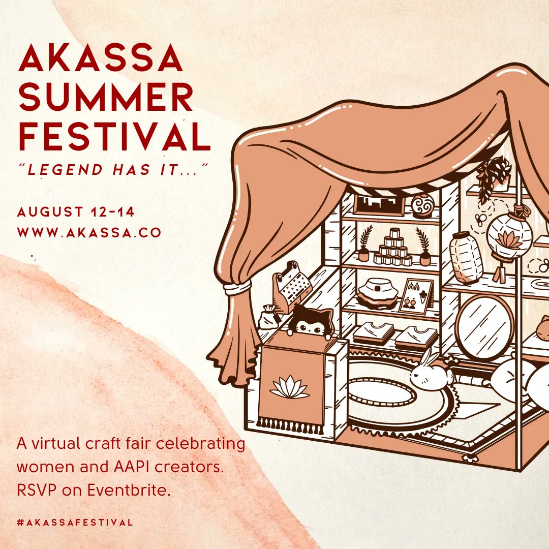 akassaco's tweet photo. Just one week left until the virtual AKASSA Summer Festival! 
📍 Shop at https://t.co/fBQq0i3Lkr
⏰ August 12-14 - 72 hours only
🛒 Shop small, have a big impact 

Each purchase will support small creators, and 5% of every purchase will be donated to @saharaorg. 

#akassafestival https://t.co/phA5kiRQYy
