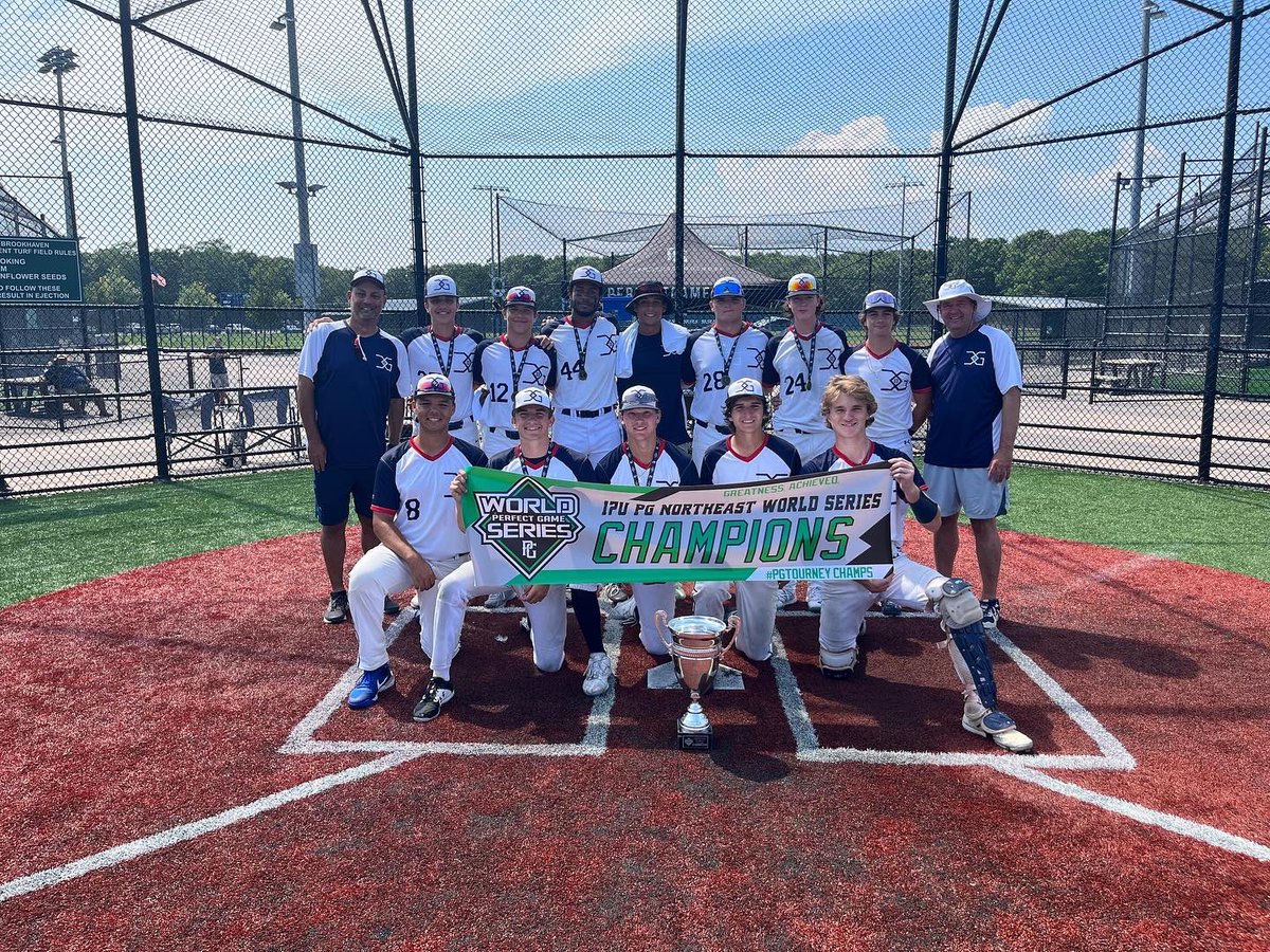 PGMidAtlantic's tweet photo. 2022 17u PG Northeast World Series 

🏆Champion - Complete Game of PA
🥈Finalist - Dirtbags 17u Mann-Up (NY)

🎖MVP - Tyler Figueroa
🎖MVPitcher: Avery Schwartz 
@pg_tourney @perfectgameusa @pg_scouting https://t.co/vgy1WxpX8r
