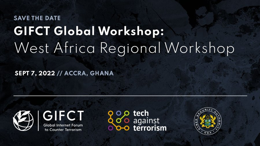 UN_CTED's tweet photo. Looking forward to a productive workshop in West Africa with @GIFCT_official @techvsterrorism & @CSAGhana! @UN_CTED will join the panel to discuss online trends & strategies to tackle terrorism/violent extremism. #counterterrorism #GIFCT #TechAgainstTerrorism #partnerships https://t.co/krqP8eOeMR