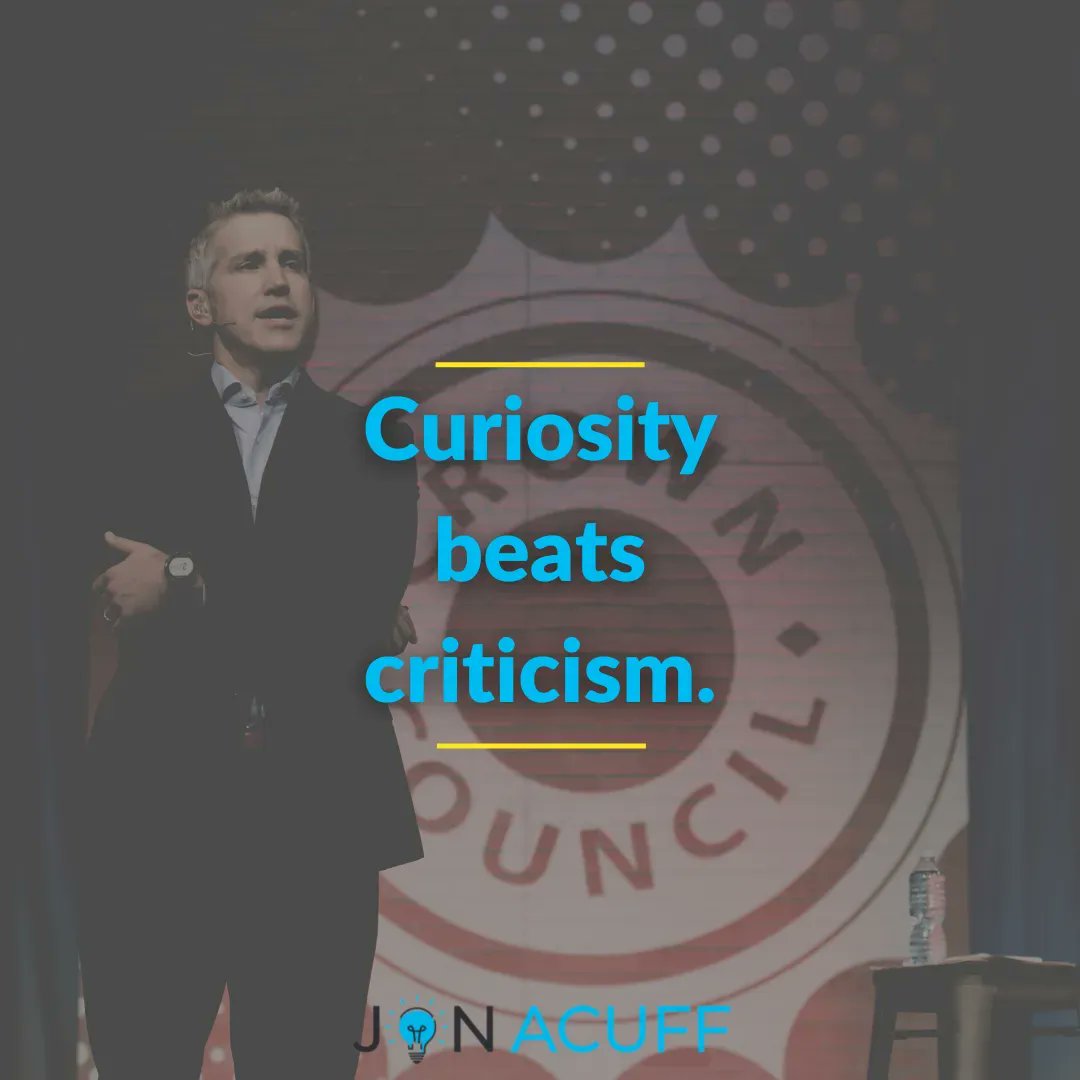 JonAcuff's tweet photo. There's plenty of time later to play devil's advocate. 

There's plenty of time later to poke holes in an idea.

There's plenty of time later to question everything.

But when someone is brave enough to tell you about a new idea they care about, ask questions first! https://t.co/wHds5pfBVc