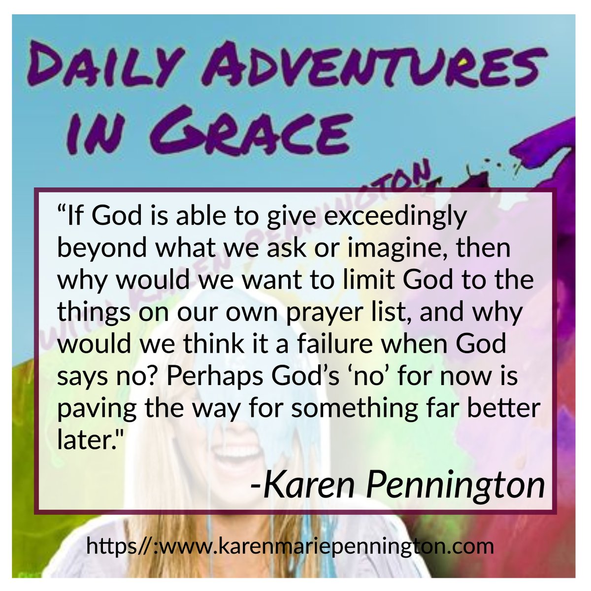 karenmariepen's tweet photo. Let's stop limiting God to the smallness of our expectations.  God has sooo much more for us.

#infiniteGod #omnipotent #limitlessGod

Click below to order a copy of "10 Healing Truths from God's Word" for only $0.99:
https://t.co/a006DT14Wc https://t.co/N61ddHWTGy